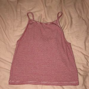 Brandy Melville red stripe crop top